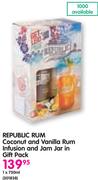 Republic Rum Coconut And Vanilla Rum Infusion And Jam Jar In Gift Pack-1x750ml
