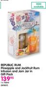 Republic Rum Pineapple And Jackfruit Rum Infusion And Jam Jar In Gift Pack-1x750ml