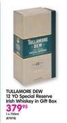 Tullamore Dew 12 Yo Special Reserve Irish Whiskey In Gift Box-1x750ml 