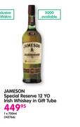 Jameson Special Reserve 12 Yo Irish Whiskey In Gift Tube-1x750ml 