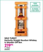 Wild Turkey Kentucky Straight Bourbon Whiskey In Wooden Gift Box-1x750ml