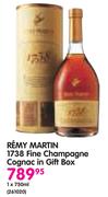 Remy Martin 1738 Fine Champagne Cognac In Gift Box-1x750ml