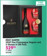 Remy Martin VSOP Fine Champagne Cognac-1x750ml And 2 Glasses In Gift Pack