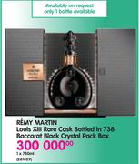 Remy Martin Louis XIII Rare Cask Bottled In 738 Baccarat Black Crystal Pack Box-1x750ml
