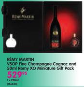 Remy Martin Vsop Fine Champagne Cognac And 50ml Remy Xo Miniature Gift Pack-750ml