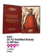 KWV 20 YO Potstilled Brandy in Gift Box-750ml