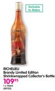 Richelieu Brandy Limited Edition Shrinkwrapped Collector's Bottle-1x750ml