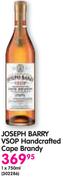 Joseph Barry VSOP Handcrafted Cape Brandy-1x750ml