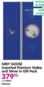 Grey Goose Imported Premium Vodka And Stirrer In Gift Pack-1x750ml