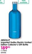 Absolut Imported Vodka Electric Limited Edition Collector's Gift Bottle-1x750ml