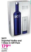 Skyy Imported Vodka And 1 Glass In Gift Pack-1x750ml