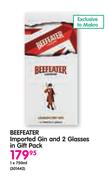 Beefeater Imported Gin-750ml and 2 Glasses in Gift Pack