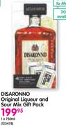 Disaronno Original Liqueur And Sour Mix Gift Pack-750ml