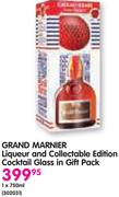 Grand Marnier Liqueur And Collectable Edition Cocktail Glass In Gift Pack-750ml
