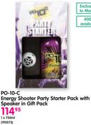 PO-10-C Energy Shooter Party Starter Pack With Speaker In Gift Pack-1x750ml
