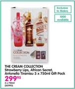 The Cream Collection Strawberry Lips, African Secret, Antonella Tiramisu 3x750ml Gift Pack-3x750ml