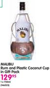 Malibu Rum And Plastic Coconut Cup In Gift Pack-1x750ml