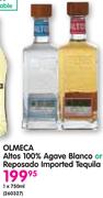 Olmeca Altos 100% Agave Blanco Or Reposado Imported Tequila-750ml