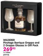 Wilderer Pinotage Barrique Grappa And 2 Grappa Glasses In Gift Pack-1x750ml