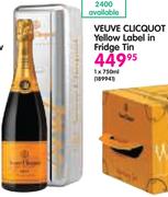 Veuve Clicquot Yellow Label In Fridge Tin-750ml