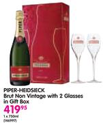 Piper-Heidsieck Brut Non Vintage With 2 Glasses In Gift Box-750ml