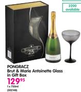 Pongracz Brut & Marie Antoinette Glass In Gift Box-750ml