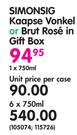 Simonsig Kaapse Vonkel Or Brut Rose In Gift Box-6x750ml