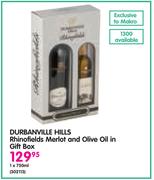 Durbanville Hills Rhinofields Merlot And Olive Oil In Gift Box-1x750ml