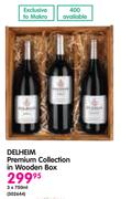 Delheim Premium Collection In Wooden Box-3 x 750ml