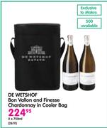 De Wetshof Bon Vallon And Finesse Chardonnay In Cooler Bag-2 x 750ml
