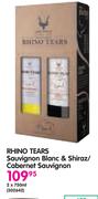 Rhino Tears Sauvingon Blanc & Shiraz/Cabernet Sauviigon-2x750ml