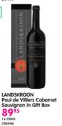 Landskroon Paul De Villies Cabernet Sauvignon In Gift Box-750ml