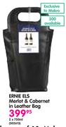 Ernie Els Merlot & Cabernet In Leather Bag-2x750ml