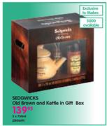 Sedgwicks Old Brown And Kettle In Gift Box-3x750ml