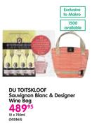 Du Toitskloof Sauvignon Blanc & Designer Wine Bag-12x750ml