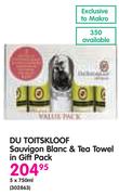 Du Toitskloof Sauvignon Blanc & Tea Towel In Gift Pack-5x750ml