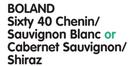 Boland Sixty 40 Chenin/Sauvignon Blanc Or Cabernet Sauvignon/Shiraz-12x750ml