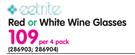 Eetrite Red Or White Wine Glasses-Per 4 Pack