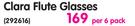 Bohemia Cristal Clara Flute Glasses-Per 6 Pack