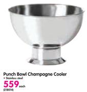 Punch Bowl Stainless Steel Champagne Cooler-Each