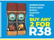 Robertsons Brown Spice Bottles Assorted-For Any 2 x 60g
