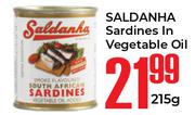 Saldanha Sardines In Vegetable Oil-215g