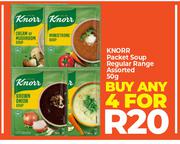 Knorr Packet Soup Regular Range Assorted-For 4 x 50g
