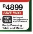 Porto Dressing Table & Mirror