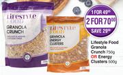 Lifestyle Food Granola Crunch-750g Or Energy Clusters-500g