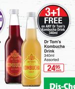 Dr Tom's Kombucha Drink Assorted-340ml Each