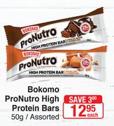Bokomo ProNutro High Protein Bars Assorted-50g Each