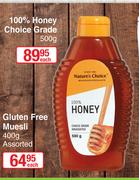 Nature's Choice 100% Honey Choice Grade-500g Each