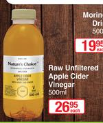 Nature's Choice Raw Unfiltered Apple Cider Vinegar-500ml Each