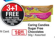 Caring Candies Sugar Free Chocolates Assorted-50g Each